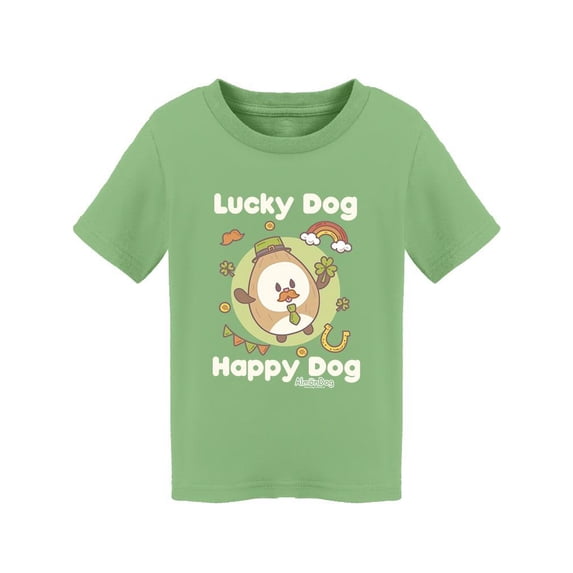 Almondog Lucky Dog Happy Dog! T-Shirt Toddler -Electural Designs, 3 Toddler