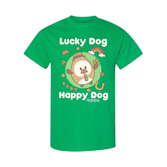 Almondog Lucky Dog Happy Dog T-Shirt Women -Electural Designs, Female 4X-Large