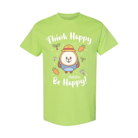 Almondog, Think Happy T-Shirt Women -Electural Designs, Female Large