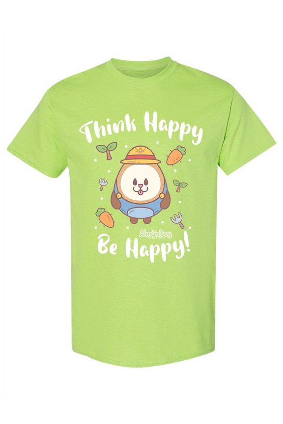 Almondog, Think Happy T-Shirt Women -Electural Designs, Female Medium