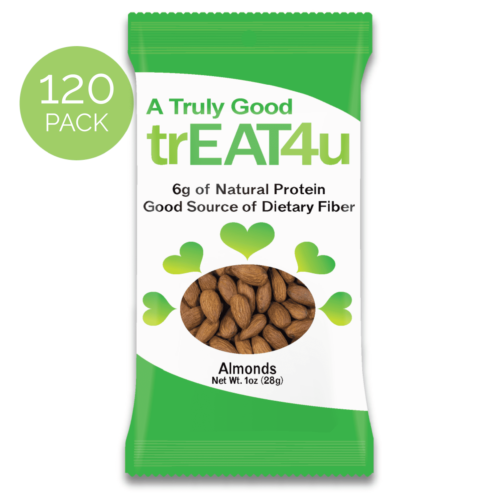 Almonds trEAT4u, 1oz, 120-count