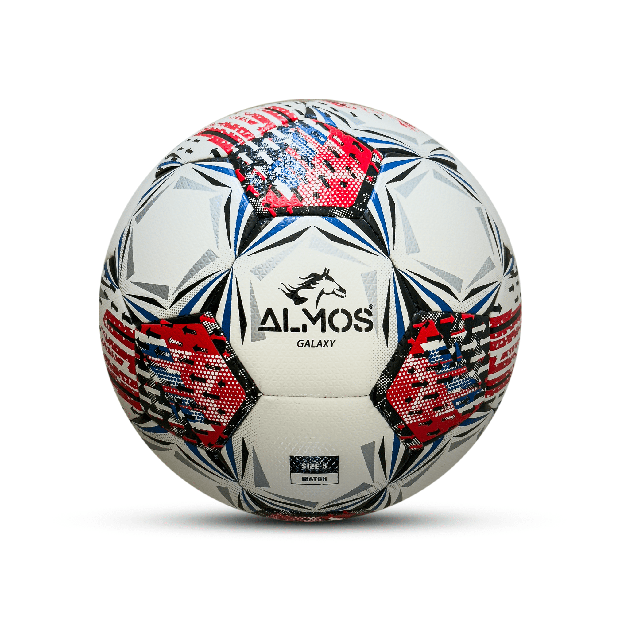 Almos Galaxy Soccer Ball, for Indoor and Outdoor Soccer, Size 5, Red