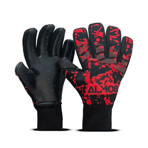 Almos Soccer Max Pro Gel Goalie Gloves, Size 8 - Black Red