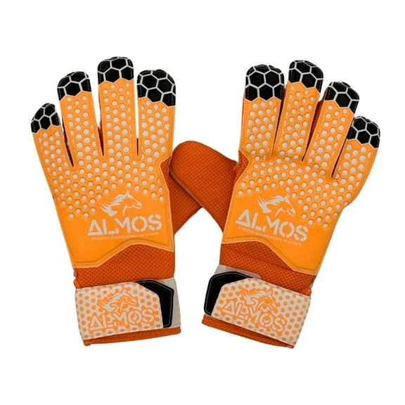 Almos Sports Soccer Goalkeeper Gloves - Goalie Gloves, Strong Grip, Finger Protection - Orange