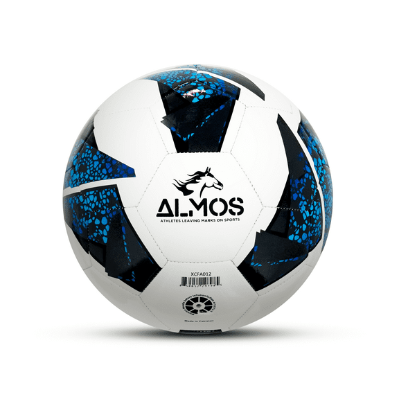 Almos Target Soccer Ball - Size 5 for Outdoor Soccer - Blue Black