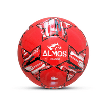 Almos Training PVC Soccer Ball - Size 5 for Indoor and Outdoor Soccer - Red
