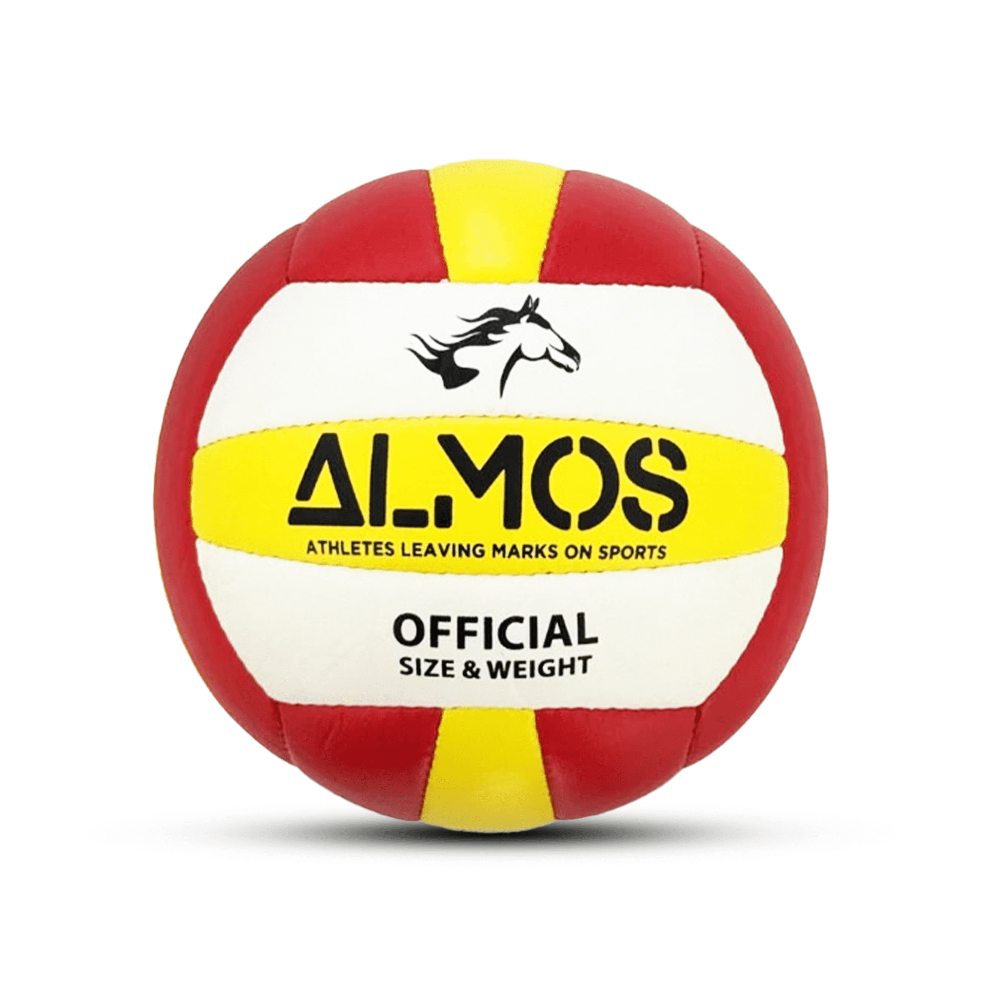Almos Training Volleyball for Club, Indoor and Outdoor Play, Official Size 5 - Red Yellow