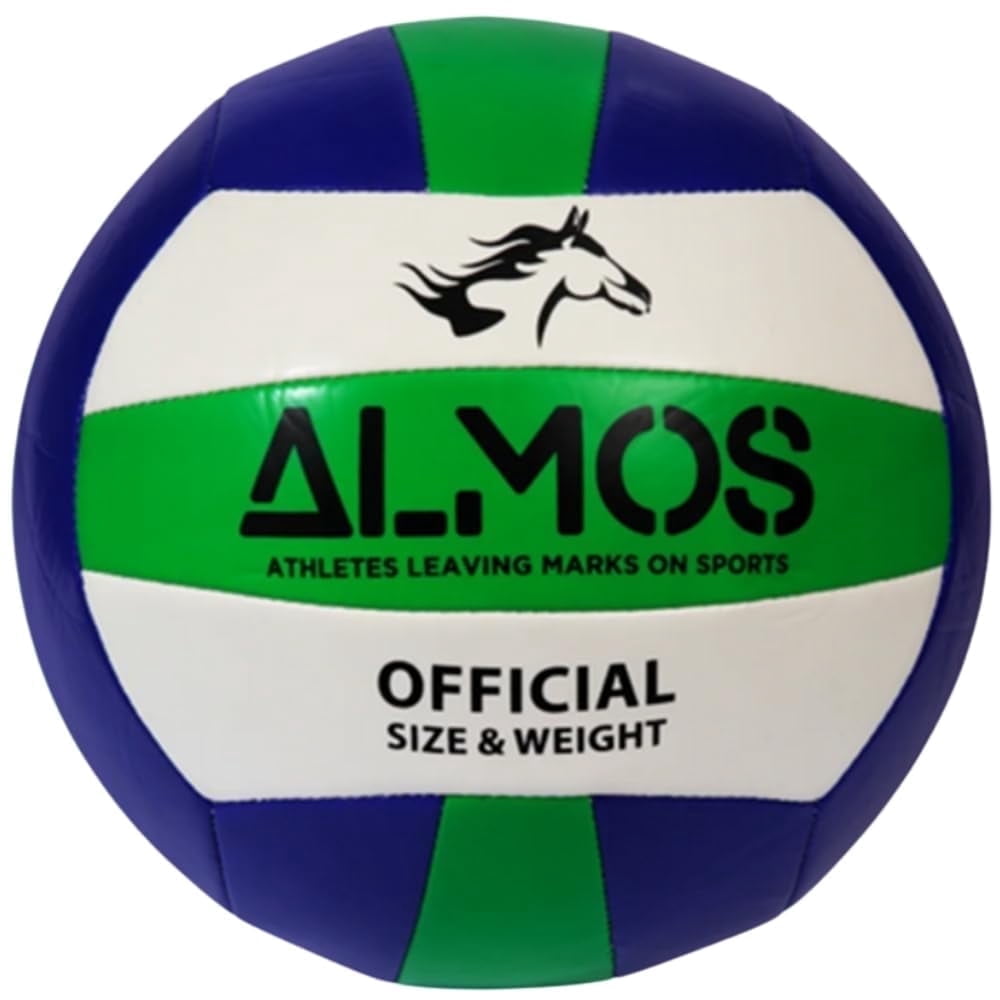 Almos Training Volleyball for Club, Indoor and Outdoor Play, Official Size 5 – Blue Green