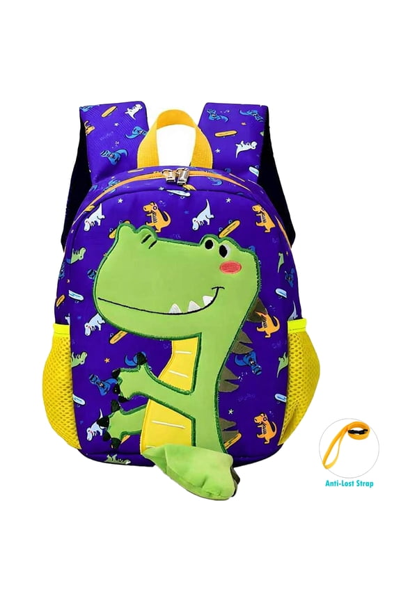 Toddler Backpacks for Boys Girls 2-4,Backpack for School Cute Kids Teens Bookbag for Kindergarten Elementary Preschool Dinosaur Backpacks for Toddler boys (Blue)
