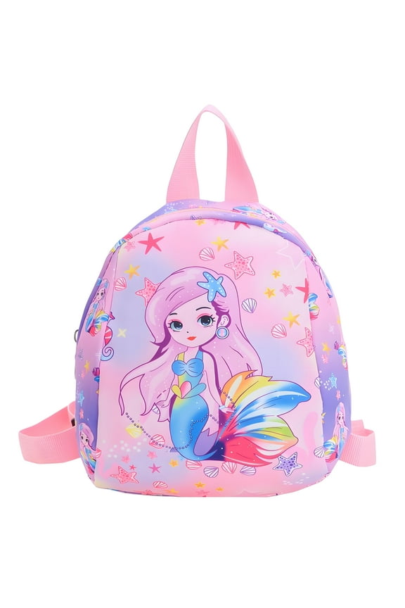 Toddler Backpacks for Girls 2-4,Backpack for School,Cute Kids Teens Bookbag for Girls Kindergarten Elementary Preschool School Backpack,Mermaid(Purple)