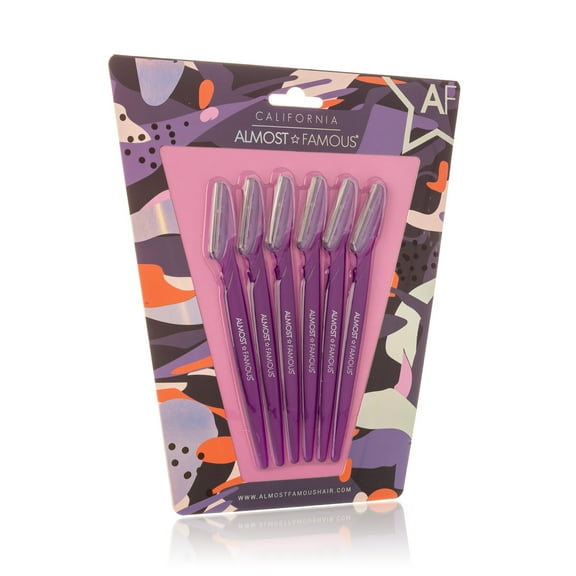 Almost Famous - 6-pack Dermaplaning Razors set - Purple