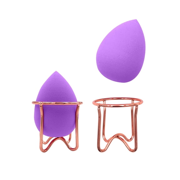 Almost Famous - Makeup Blender w/ Rose Gold Stand - Purple/Rose Gold