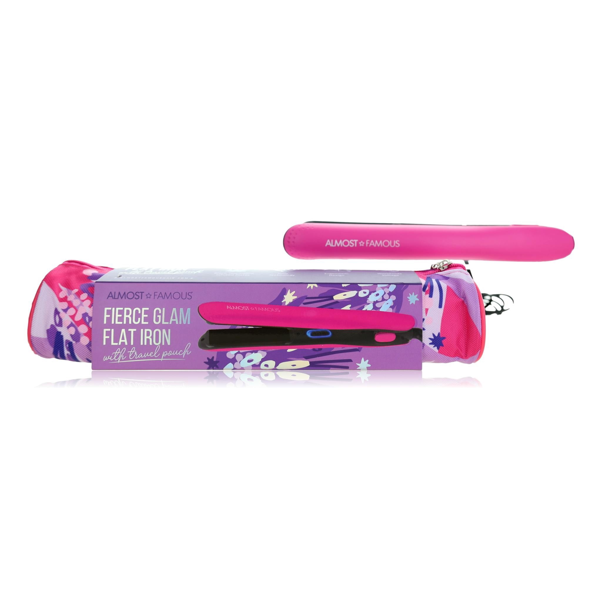 Fierce Glam by Almost Famous, Flat Iron With Travel Pouch  display picture 1