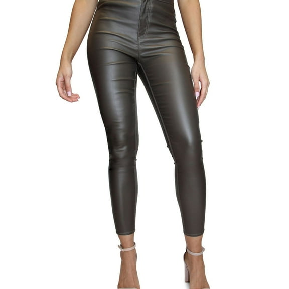 Almost Famous Womens Solid Skinny Fit Jeans, Green, Juniors, 5