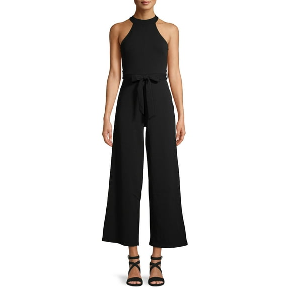 Almost Famous Juniors' Mock Neck Jumpsuit