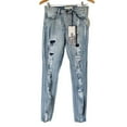 thumbnail image 1 of Almost Famous Juniors Super High Rise Skinny Distressed Jeans, 1 of 2