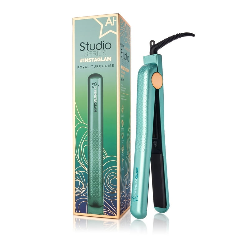 Almost Famous Instaglam 1.25 Flat Iron Tourmaline Hair Straightener Turquoise Walmart