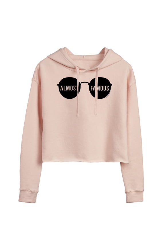 - Sunglasses Logo Cropped Graphic Hoodie
