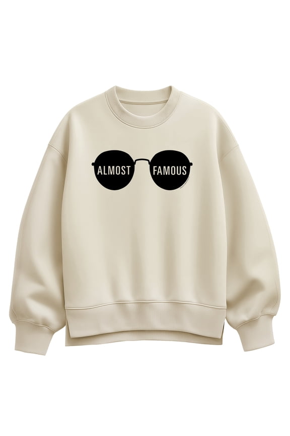 - Sunglasses Logo - Women's Oversized Fleece Crew Sweatshirt