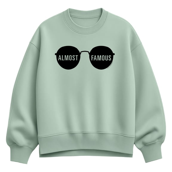 Almost Famous - Sunglasses Logo - Women's Oversized Fleece Crew Sweatshirt