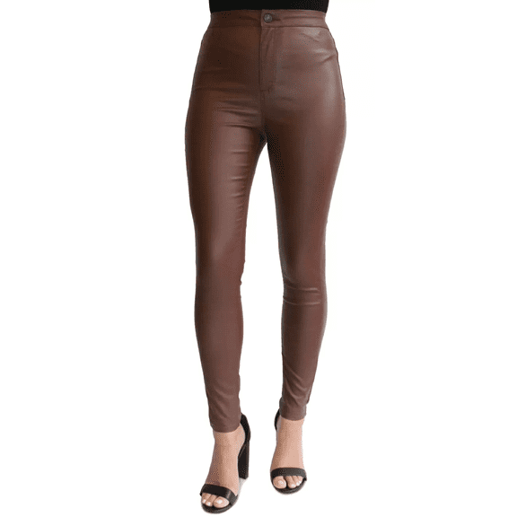 Almost Famous WOOD Women's Coated High-Rise Skinny Jeans, US 7