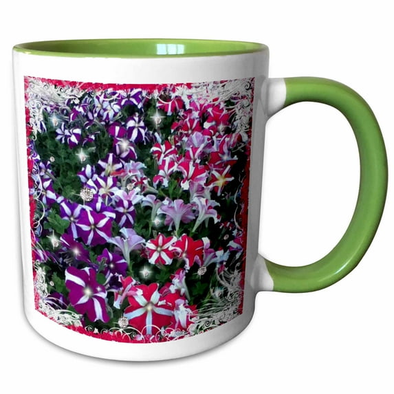 3drose, Almost Like a Diamond, 11oz Two-tone Green Mug