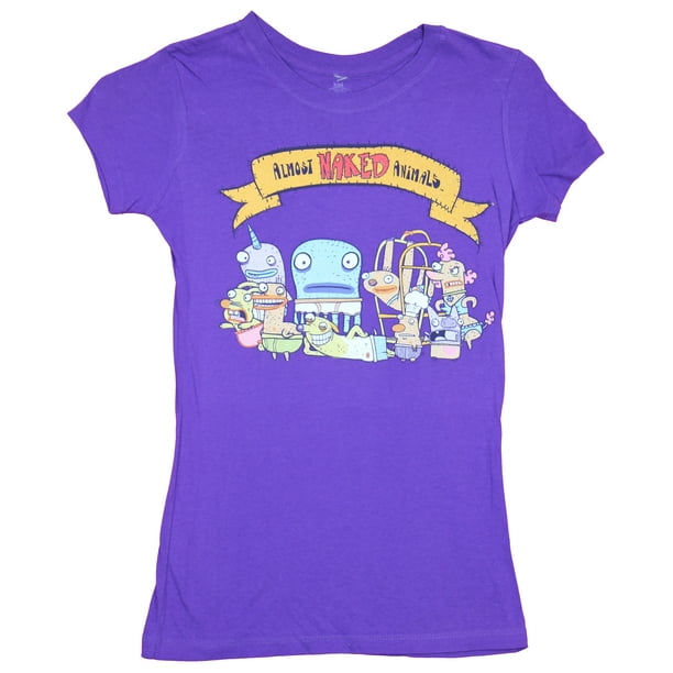 Almost Naked Animals Girls Juniors T-Shirt - Cast Under Logo (Small