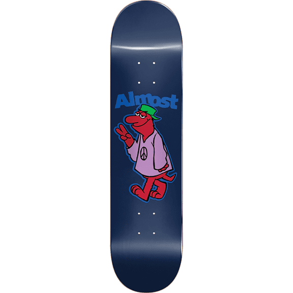 Almost Peace Out Skateboard Deck 8.37 Blue