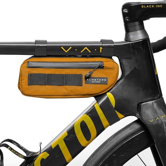 ALMSTHRE Compact Bike Frame Bag, Weather-Resistant, California Gold