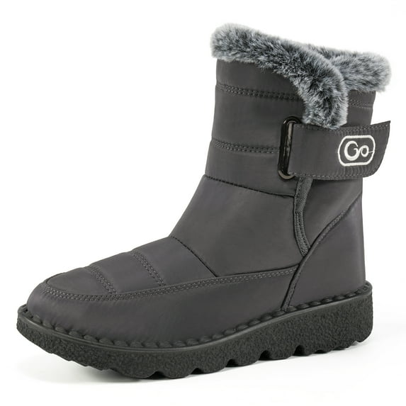 Ablanczoom Snow Boots for Womens: Warm Fur No-slip Winter Woman Ankle Booties