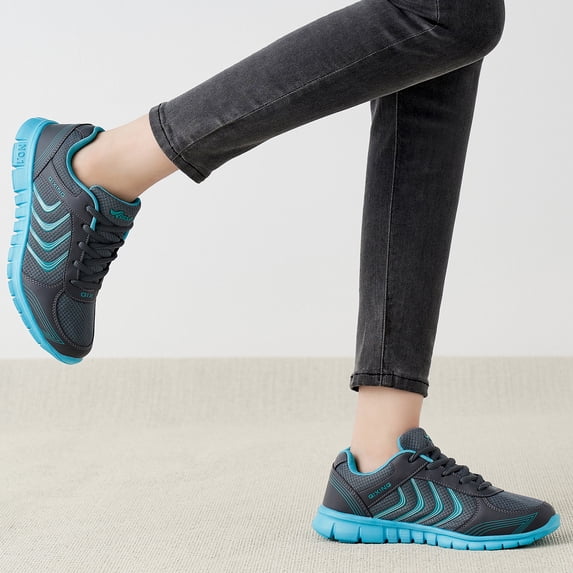Womens Sneakers Breathable Mesh lightweight Lace-up Woman Running Athletic Shoes