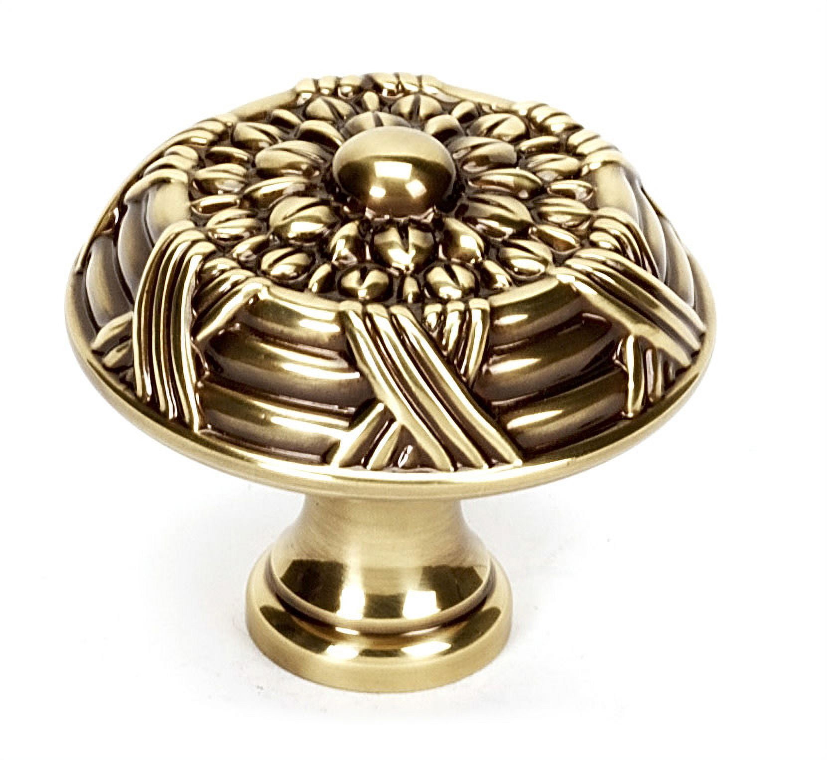 Alno A880-38-PA Ribbon and Reed 1-1/2" Cabinet Knob Polished Antique