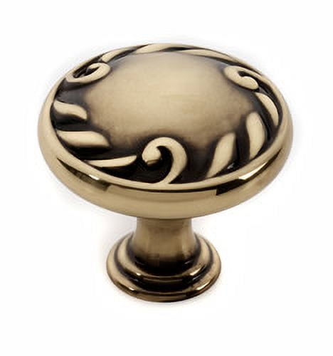 Alno A3650-38-PA Ornate 1-1/2 Inch Cabinet Knob Polished Antique