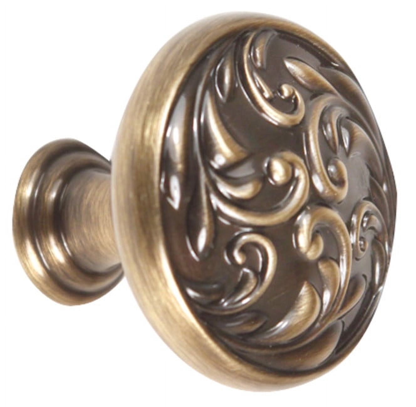 Alno A3651-14-AE Ornate 1-1/4 Inch Cabinet Knob Antique English
