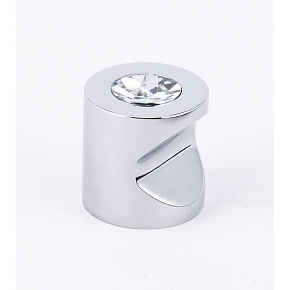Alno C823-34-PC Contemporary Swarovski Crystal Cabinet Round Knob Chrome