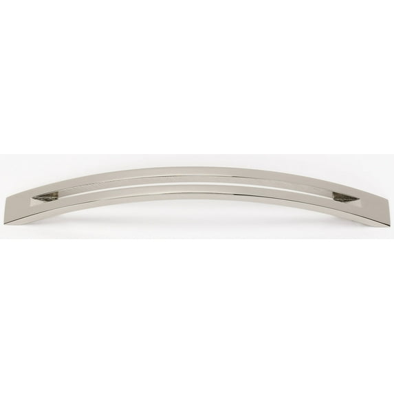Split Top 8" Center Arch Pull, Polished Nickel