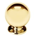 thumbnail image 1 of Alno A1033 Knobs 1-1/8" Round Solid Brass Ball Cabinet Knob / Ball Drawer Knob - Brass, 1 of 1
