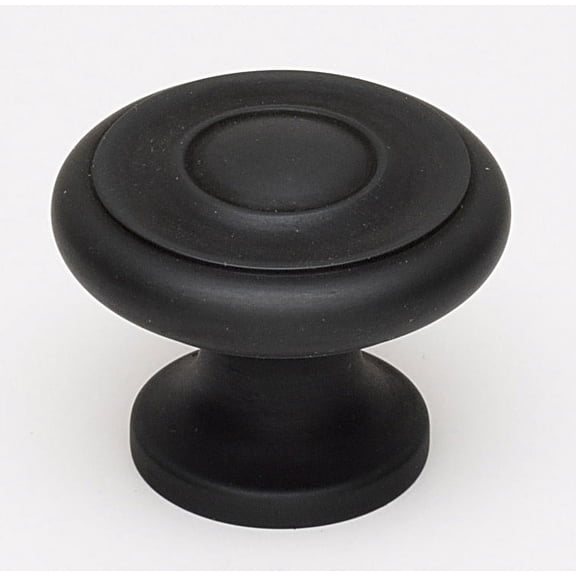 Traditional Round Knob, Bronze, 1" H x 1.25" W x 0.88" D