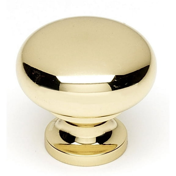 Alno A1134 Knobs 1-1/4" Smooth Round Solid Brass Mushroom Cabinet Knob / Drawer Knob -