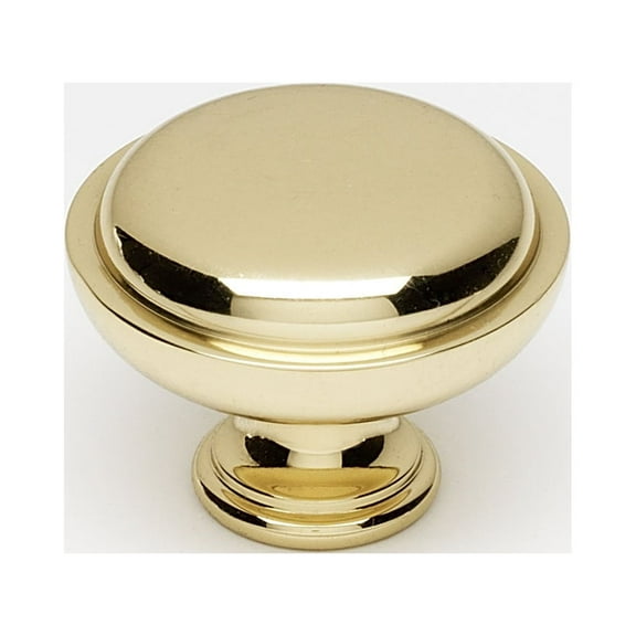 Alno A1146 Knobs 1-1/2" Round Rustic Lipped Solid Brass Mushroom Cabinet Knob / Drawer