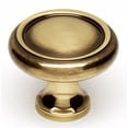 thumbnail image 1 of Alno A1150 Knobs 1" Ringed Round Solid Brass Mushroom Cabinet Knob / Drawer Knob -, 1 of 2