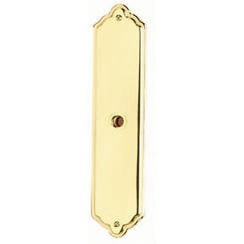 Alno A1226-4 Traditional 4" Solid Brass Rectangular Cabinet Drawer Knob Backplate - Brass