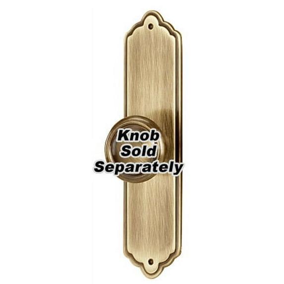 Alno A1226-4 Traditional 4" Solid Brass Rectangular Cabinet Drawer Knob Backplate -