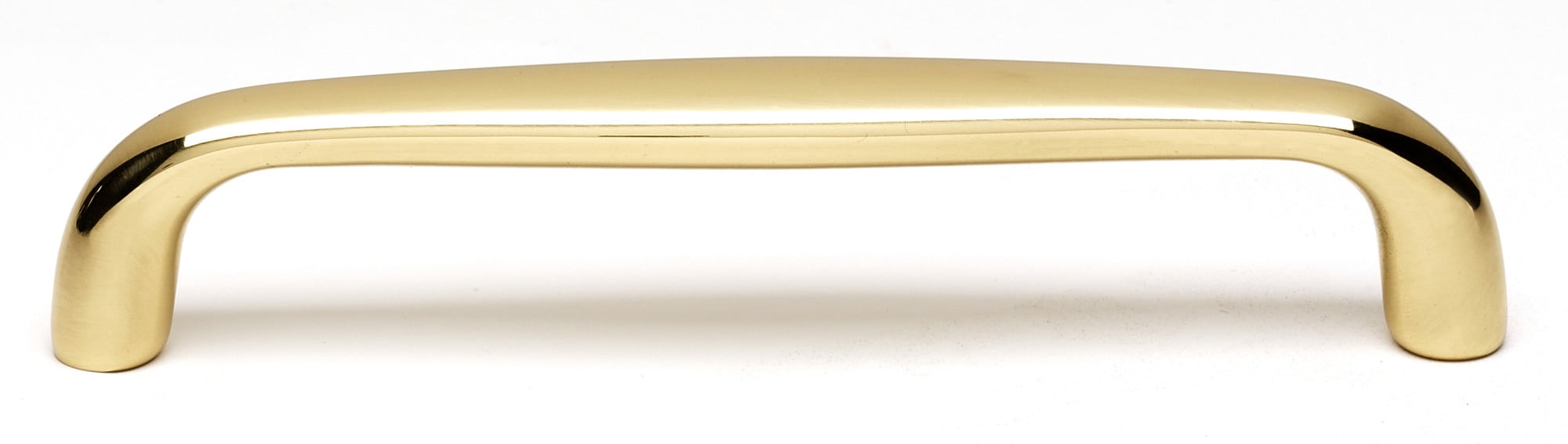 Alno A1236-6-PB/NL Classic 6" Center To Center Solid Brass Smooth Corner Cabinet Handle /