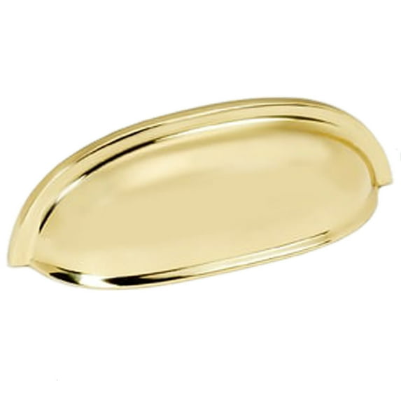 Alno A1262-PB 3 Inch Cup Cabinet Pull Polished Brass
