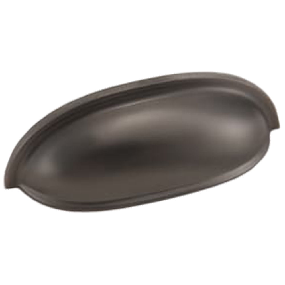 Alno A1262-BRZ Rustic 3" Center To Center Solid Brass Smooth Shell Cabinet Cup Pull /