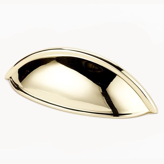 Alno A1355-PB 3-1/2" Cabinet Cup Pull Polished Brass