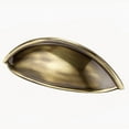 thumbnail image 1 of Contemporary 3 1/2" Center Cup/Bin Pull, Polished Antique, 1 of 2