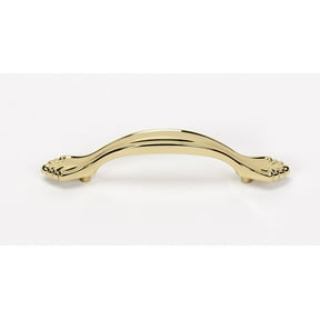 Alno A1456-35-PB/NL Bella 3-1/2" Center To Center Solid Brass Arch Bow Traditional Cabinet