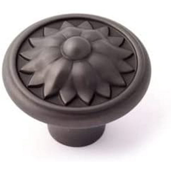 Alno A1471 Fiore 1-1/4" Round Flower Sunflower Solid Brass Cabinet Knob / Drawer Knob /
